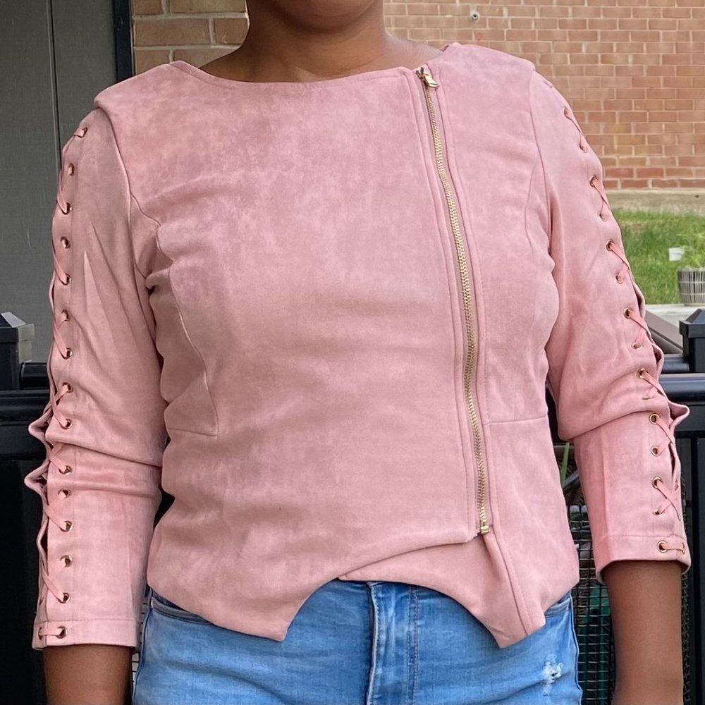 Faux Suede Moto jacket